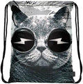 Meffort Inc Lightweight Drawstring Bag Sport Gym Sack Bag Backpack with Side Pocket - Almond Blossom