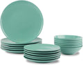18-Piece Stoneware Dinnerware Set - Deep Teal, Service for 6 Home & Garden > Kitchen & Dining > Tableware > Dinnerware KOL DEALS Mint  