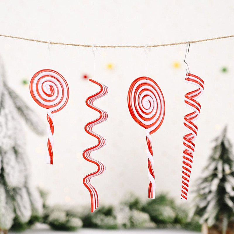 18 Pieces Candy Cane Christmas Tree Decorations Peppermint Hanging Ornaments Fake Candy Christmas Ornaments Red and White Plastic Christmas Ornaments for Xmas Craft Holiday Party Decorative Supplies Home & Garden > Decor > Seasonal & Holiday Decorations& Garden > Decor > Seasonal & Holiday Decorations Eshoo   
