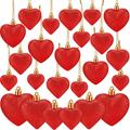 18 Pieces Valentine'S Day Decor Romantic Shiny Bauble Heart Shaped Hanging Ornaments Shiny Heart Shaped Baubles for Valentine'S Day Wedding Anniversary Decoration (Multi Color) Home & Garden > Decor > Seasonal & Holiday Decorations Dingion Red  
