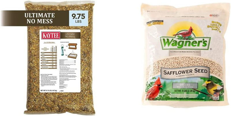 Kaytee Wild Bird Ultimate No Mess Wild Bird Food Seed for Cardinals, Finches, Chickadees, Nuthatches, Woodpeckers, Grosbeaks, Juncos and Other Colorful Songbirds, 9.75 Pound Animals & Pet Supplies > Pet Supplies > Bird Supplies > Bird Food Central Garden & Pet No Mess Food + Wild Bird Food 