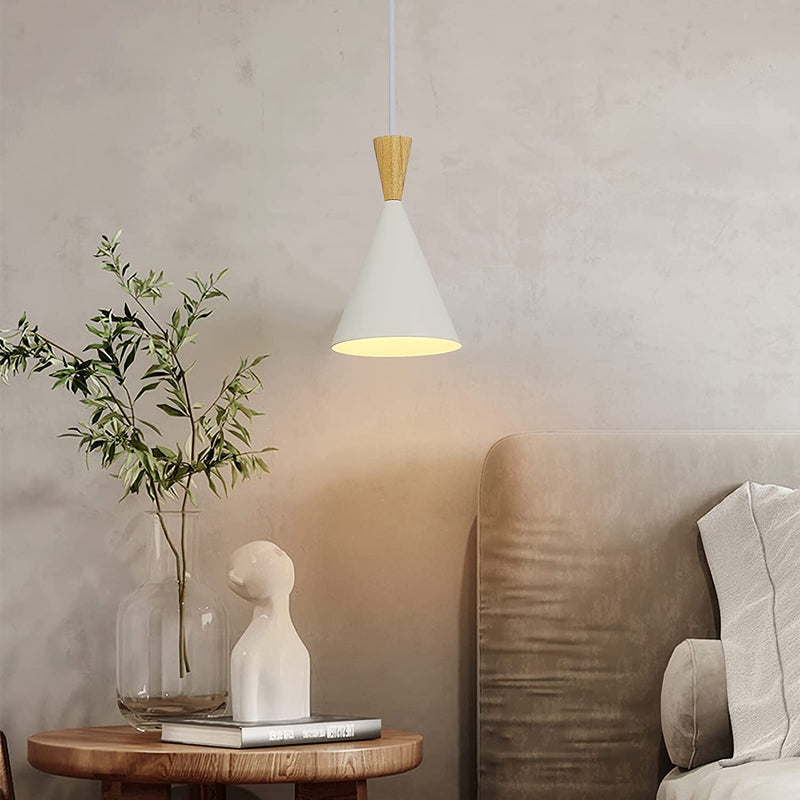 Modern Plug in Pendant Light with Cord, Adjustable Chandelier Hanging Lamps That Plug into Wall Outlet for Kitchen Island, Bedroom, Living Room, Dining Room, Contemporary Wall Décor White (Plus)
