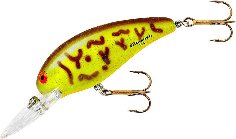 BOMBER Lures Model a Crankbait Fishing Lure Sporting Goods > Outdoor Recreation > Fishing > Fishing Tackle > Fishing Baits & Lures BOMBER Brown Tiger 2 1/8", 3/8 oz 