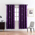 Girl Curtains for Bedroom Pink with Gold Stars Blackout Window Drapes for Nursery Heavy and Soft Energy Efficient Grommet Top 52 Inch Wide by 84 Inch Long Set of 2 Home & Garden > Decor > Window Treatments > Curtains & Drapes Gold Dandelion Blackout Silver Purple 52 in x 84 in 