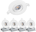 (4 Pack)4 Inch 3CCT Black Gimbal LED Recessed Light,12W 100W Eqv,Ic Rated,3 Colors 2700K/3000K/4000K,1000Lm High Brightness,Cri90+ Airtight Dimmable Adjustable Rotatable Downlight Lighting Fixture Home & Garden > Lighting > Flood & Spot Lights NICKLED 3000K/Warm White 4Pack 