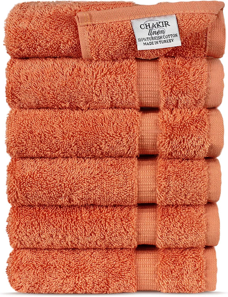 Luxury Spa and Hotel Quality Premium Turkish Cotton Washcloth Towel Set (Black) Home & Garden > Linens & Bedding > Towels Chakir Turkish Linens Coral  
