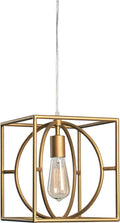 Kenroy Home 93882GLD Adele 1 Light Swag Pendant with Gold Finish, Modern Style, 11" Height, 9" Width, 9" Depth Home & Garden > Lighting > Lighting Fixtures Kenroy Home Gold Modern 