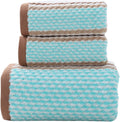 Pidada Hand Towels Set of 2 Striped Pattern 100% Cotton Soft Absorbent Towel for Bathroom 13.4 X 29.5 Inch (Brown) Home & Garden > Linens & Bedding > Towels Pidada Brown Towel Sets 27.6 x 55 & 13.4 x 29.5 