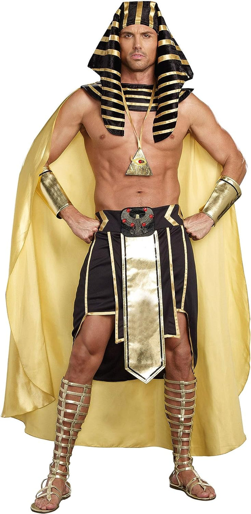Dreamgirl Men'S Adult Fashion King of Egypt King Tut Costume, Gold  Dreamgirl   