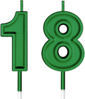18th Birthday Candles Cake Numeral Candles Happy Birthday Cake Candles Topper Decoration for Birthday Party Wedding Anniversary Celebration Supplies (Black) Home & Garden > Decor > Home Fragrances > Candles Syhood Green  