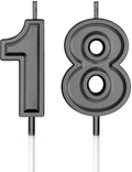 18th Birthday Candles Cake Numeral Candles Happy Birthday Cake Candles Topper Decoration for Birthday Party Wedding Anniversary Celebration Supplies (Blue) Home & Garden > Decor > Home Fragrances > Candles Syhood Black  