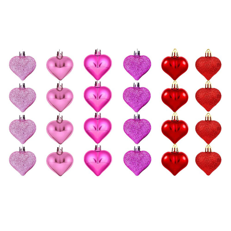 Decoration for Home Decor 24Pcs Valentine Decorations Heart Ornaments Romantic Valentine'S Day Gifts Home & Garden > Decor > Seasonal & Holiday Decorations Follure   