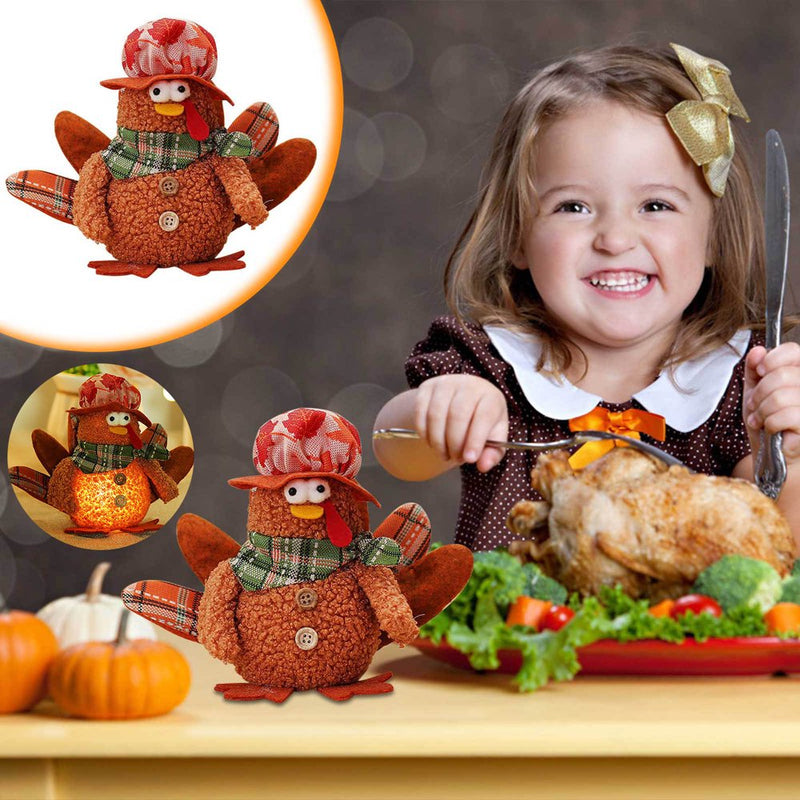 POROPL Event & Party Supplies,Thanksgiving Scene Decoration Doll Decoration Turkey Doll with Lamp and Tail Arts & Entertainment > Party & Celebration > Party Supplies POROPL 1 A  