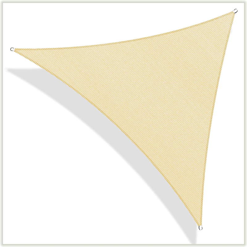 ColourTree 16' x 16' x 22.6' Grey Right Triangle CTAPRT16 Sun Shade Sail Canopy Mesh Fabric UV Block - Commercial Heavy Duty - 190 GSM - 3 Years Warranty (We Make Custom Size) Home & Garden > Lawn & Garden > Outdoor Living > Outdoor Umbrella & Sunshade Accessories ColourTree Beige 14' x 14' x 14' 