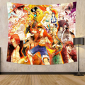 My Hero Academia Tapestry Wall Hanging Anime Tapestry for Bedroom Decor Anime Curtains 59x70in Home & Garden > Decor > Artwork > Decorative Tapestries MEWE One Piece Tapestry 3 50x60in 