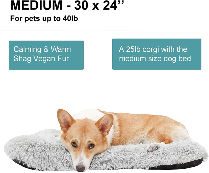 HACHIKITTY Calming Dog Bed Crate Pads, Dog Crate Bed Large Dogs, Dog Crate Mats Machine Washable