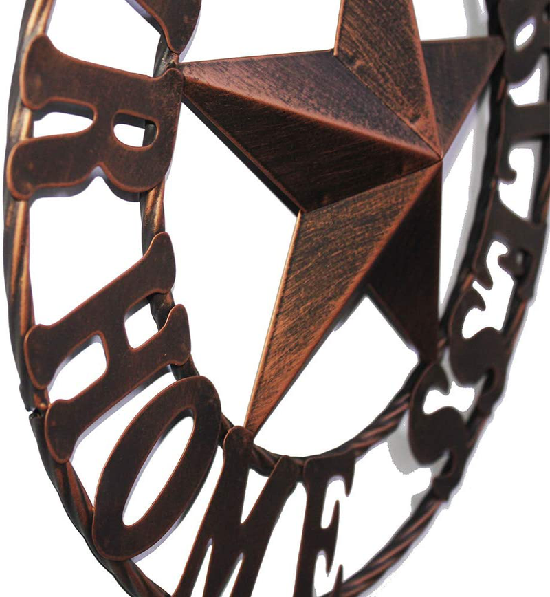 Texas Metal Barn Star Vintage Country Western Home Decor God Bless Our Home The Lone Star 1836 Home & Garden > Decor > Artwork > Sculptures & Statues WIPHANY   