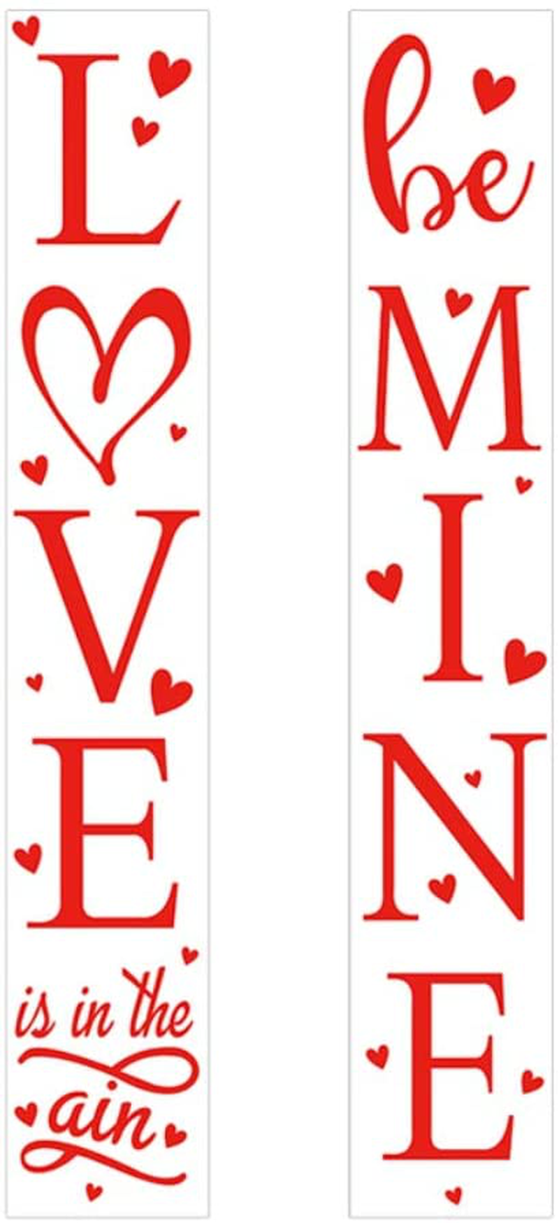 Ochine Valentine'S Day Heart Banner Front Door Porch Sign Hanging Love Heart Wall Decor Party Supplies Welcome Valentines Day Decorations Banners Home Indoor Outdoor Decoration Arts & Entertainment > Party & Celebration > Party Supplies Ochine E  