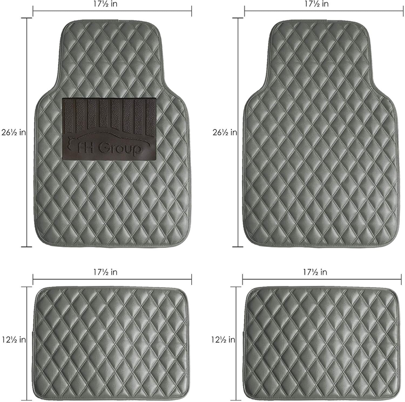 FH Group Premium Carpet Floor Mats with Heel Pad, Diamond Pattern (F12002BLACK) Vehicles & Parts > Vehicle Parts & Accessories > Motor Vehicle Parts > Motor Vehicle Seating FH Group   