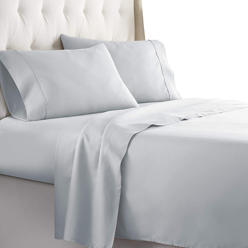 Danjor Linens Bed Sheets Set, HOTEL LUXURY 1800 Series Platinum Collection Bedding Set, Deep Pockets, Wrinkle & Fade Resistant, Hypoallergenic Sheet & Pillow Case Set (Queen, White) Home & Garden > Linens & Bedding > Bedding HC COLLECTION Artic Ice Blue King 