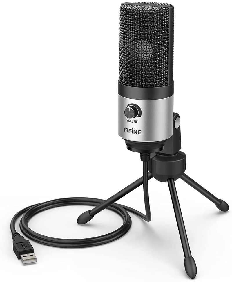 USB Microphone,FIFINE Metal Condenser Recording Microphone for Laptop MAC or Windows Cardioid Studio Recording Vocals, Voice Overs,Streaming Broadcast and YouTube Videos-K669B Electronics > Audio > Audio Components > Microphones FIFINE Silver  