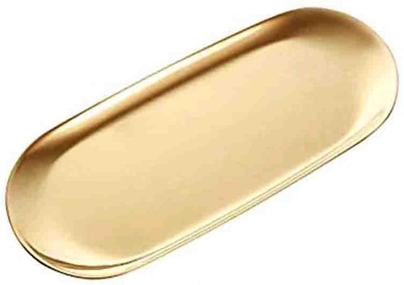 Serving Trays Gold Tray Towel Tray Jewelry Organizer Gold Oval Tray Dish Plate Tea Tray Home & Garden > Decor > Decorative Trays N-brand Default Title  