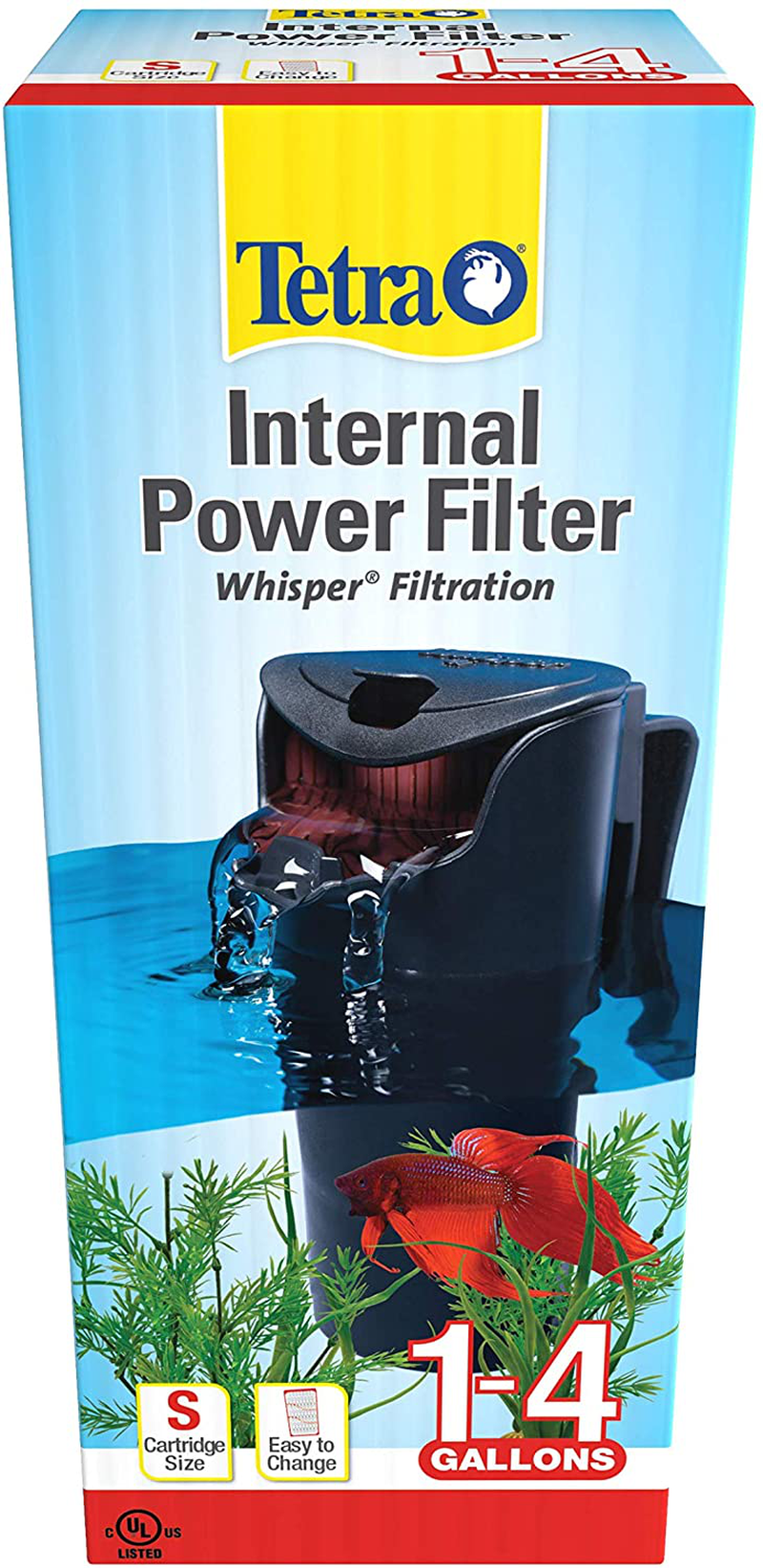 Tetra Whisper Internal Filter For Aquariums, In-Tank Filtration With Air Pump Animals & Pet Supplies > Pet Supplies > Fish Supplies > Aquarium Filters Tetra Up to 4-Gallons  