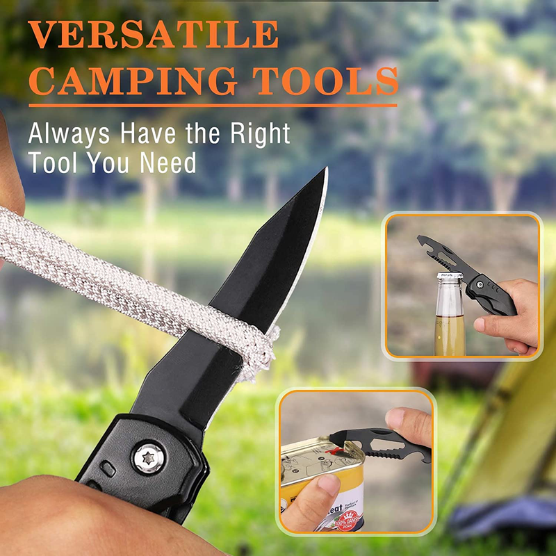 Gifts for Men Dad Him Women, Camping Accessories, Stocking Stuffers, Unique Christmas Anniversary Birthday Gift Ideas for Husband Boyfriend, Cool Gadgets Survival Hiking Tools Hammer Multitool