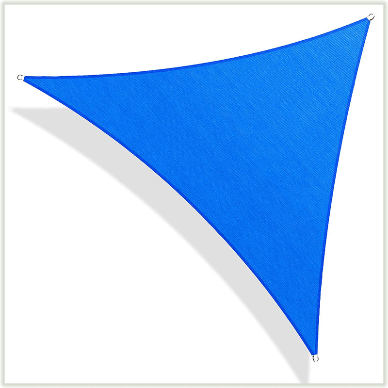 ColourTree 12' x 12' x 12' Blue Sun Shade Sail Triangle Canopy Awning Shelter Fabric Cloth Screen - UV Block UV Resistant Heavy Duty Commercial Grade - Outdoor Patio Carport - (We Make Custom Size) Home & Garden > Lawn & Garden > Outdoor Living > Outdoor Umbrella & Sunshade Accessories ColourTree Blue 27' x 27' x 27' 
