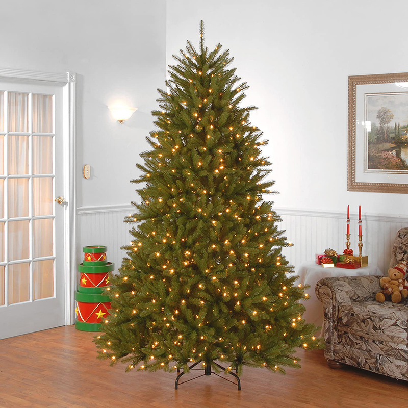 National Tree Company lit Artificial Christmas Tree Includes Pre-strung White Lights and Stand, 7.5 ft, Green Home & Garden > Decor > Seasonal & Holiday Decorations > Christmas Tree Stands National Tree Company   