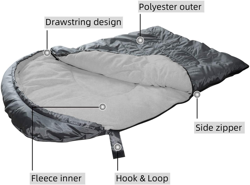 KUDES Dog Sleeping Bag Waterproof Warm Packable Dog Bed with Storage Bag for Indoor Outdoor Travel Camping Hiking Backpacking (43''Lx27''W) Animals & Pet Supplies > Pet Supplies > Dog Supplies > Dog Beds KUDES   