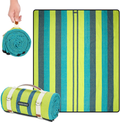 G GOOD GAIN Picnic Blanket Waterproof & Sand Proof,Beach Blanket Portable with Carry Strap, XL Large Foldable Picnic Rug Machine Washable for Outdoor Camping Party,Wet Grass,Hiking,Kids Playground. Home & Garden > Lawn & Garden > Outdoor Living > Outdoor Blankets > Picnic Blankets G GOOD GAIN Blue Green  
