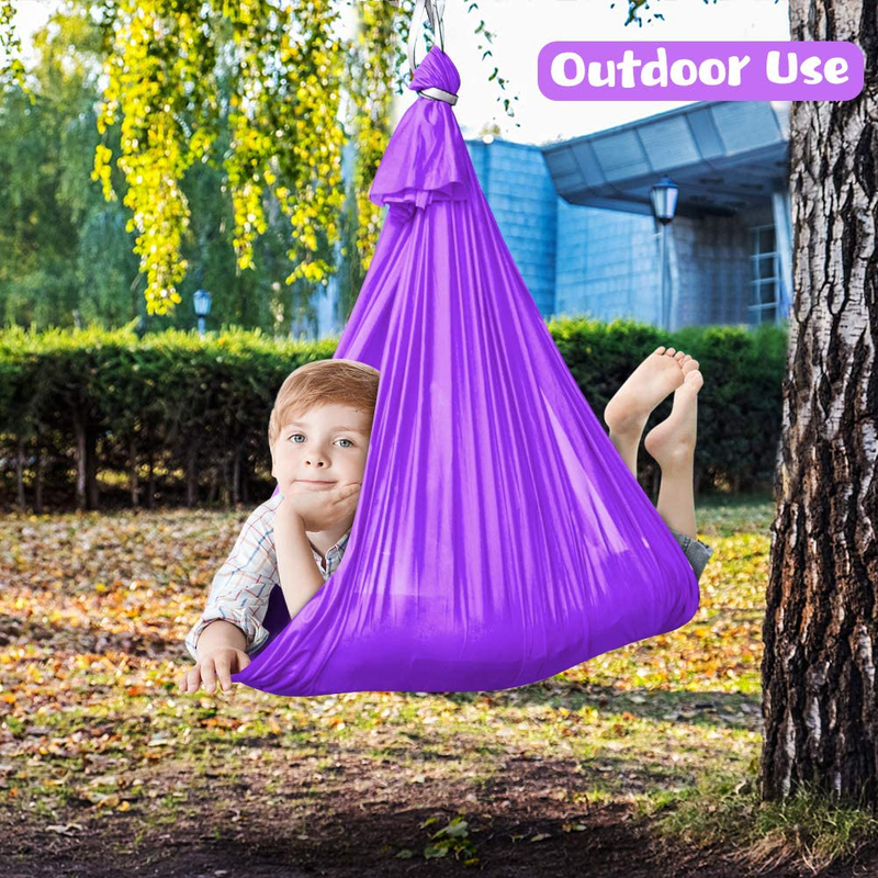 Therapy Swing for Kids with Special Needs (Hardware Included) Sensory Swing Cuddle Swing Indoor Outdoor Kids Swing Adjustable Hammock for Children with Autism, ADHD, Aspergers, Sensory Integration Home & Garden > Lawn & Garden > Outdoor Living > Hammocks Aokitec   