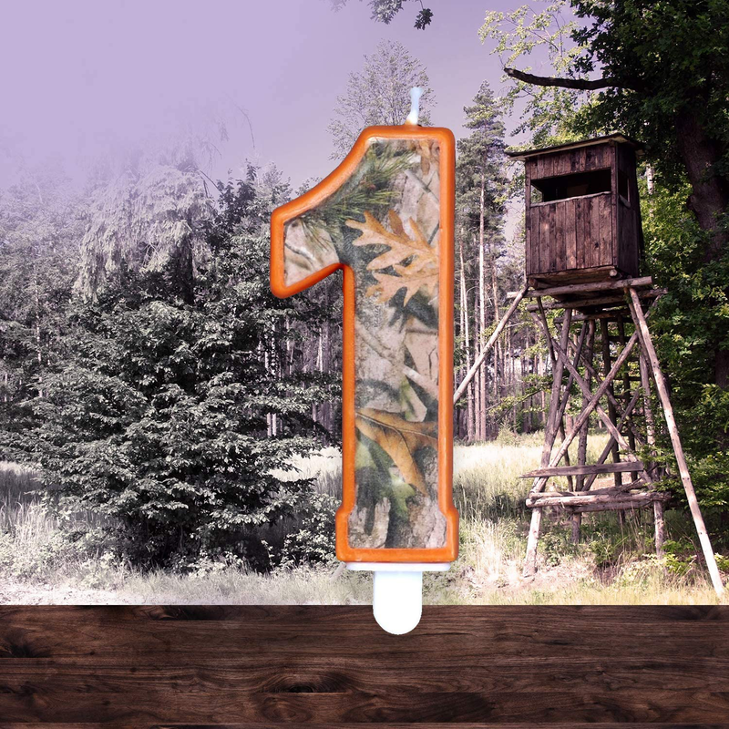 Havercamp Next Camo Party Birthday Number 1" Candle | 1 Count | Great for Hunter Themed Party, Camouflage Motif, Birthday Event, Graduation Party, Father's Day Celebration, Wedding Anniversary Home & Garden > Decor > Home Fragrances > Candles Havercamp   