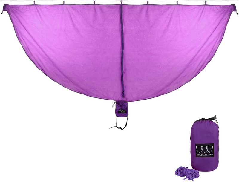 Gold Armour Hammock Mosquito Net, Guardian Mosquito Bug Net for Bugs, Best Premium Quality Mesh Netting, No See Um and Insects, Perfect Accessory for Your Hammocks Sporting Goods > Outdoor Recreation > Camping & Hiking > Mosquito Nets & Insect Screens Gold Armour Purple  