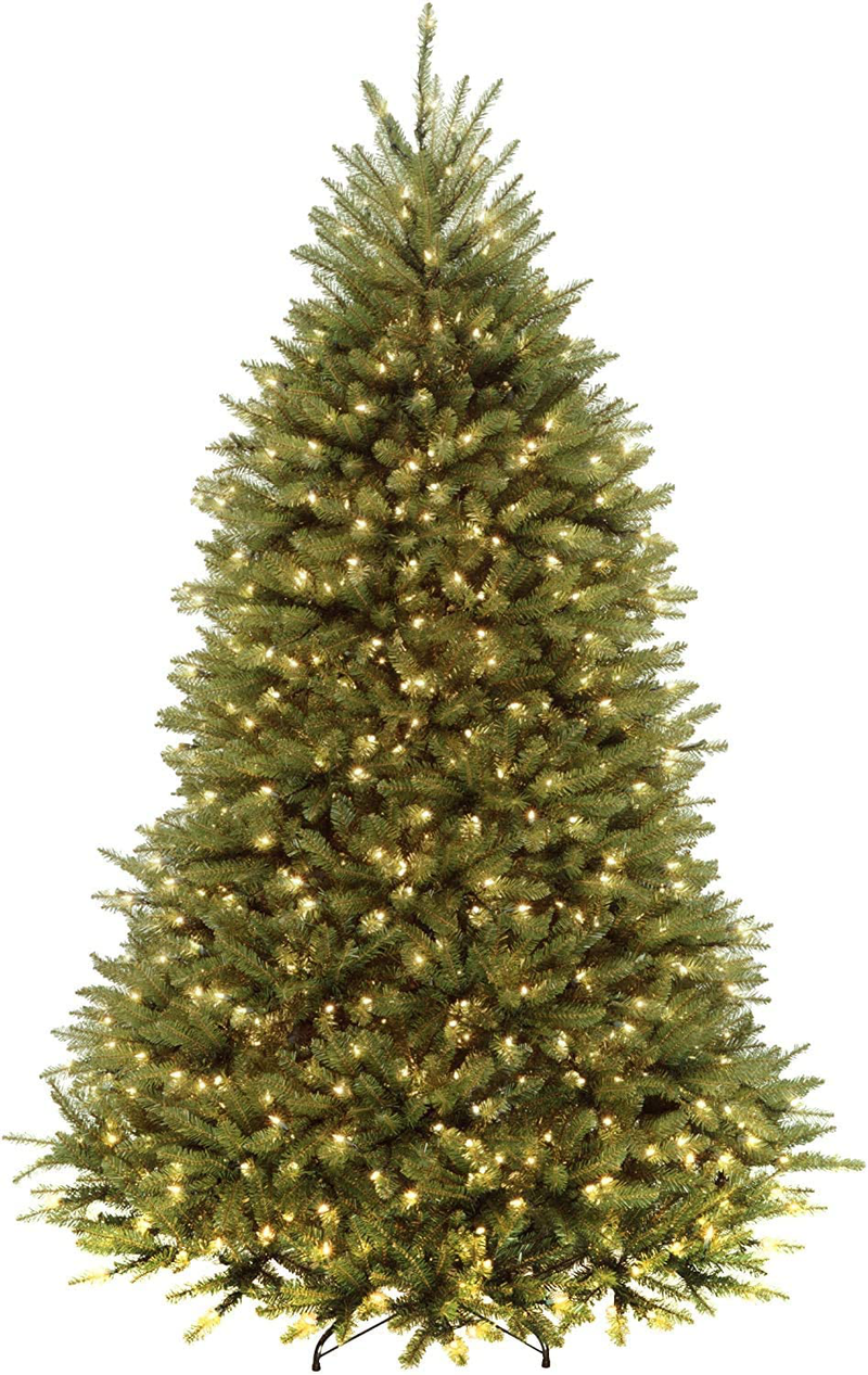 National Tree Company Pre-lit Artificial Christmas Tree | Includes Pre-strung Multi-Color LED Lights and Stand | Dunhill Fir Tree - 7 ft, Green Home & Garden > Decor > Seasonal & Holiday Decorations > Christmas Tree Stands National Tree Company 6.5 ft  