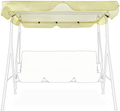 Flymer Waterproof Anti-UV Patio Swing Canopy Replacement Top Cover 55x47, Outdoor Canopy Swing Replacement Cover with 3 Velcro Straps per Side,Black Home & Garden > Lawn & Garden > Outdoor Living > Porch Swings Flymer Light Yellow 98L x 72W x 7H in 