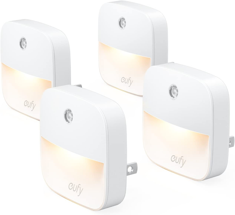 eufy by Anker, Lumi Plug-in Night Light, Warm White LED, Dusk-to-Dawn Sensor, Bedroom, Bathroom, Kitchen, Hallway, Stairs, Energy Efficient, Compact, Light 4-Pack Home & Garden > Lighting > Night Lights & Ambient Lighting eufy Default Title  
