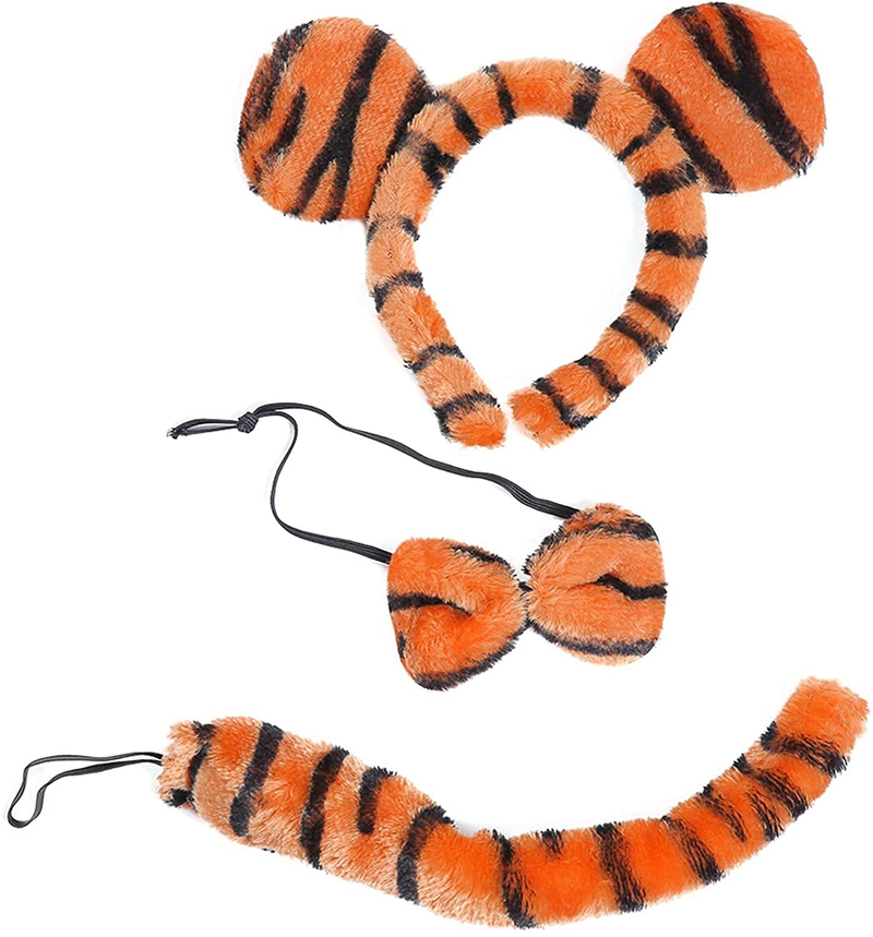 Luckygal Girls Tiger Costume Halloween Tutu Dresses Animal Outfits Party Clothes with Ears Headband Bowtie Tail Apparel & Accessories > Costumes & Accessories > Costumes LUCKYGAL   