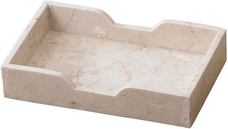 Creative Home Natural Champagne Marble Arch Vanity Tray Decorative Tray Jewelry Organizer Candle Holder Countertop Organizer, Beige, Large Home & Garden > Decor > Decorative Trays Creative Home High Scalloped Tray  