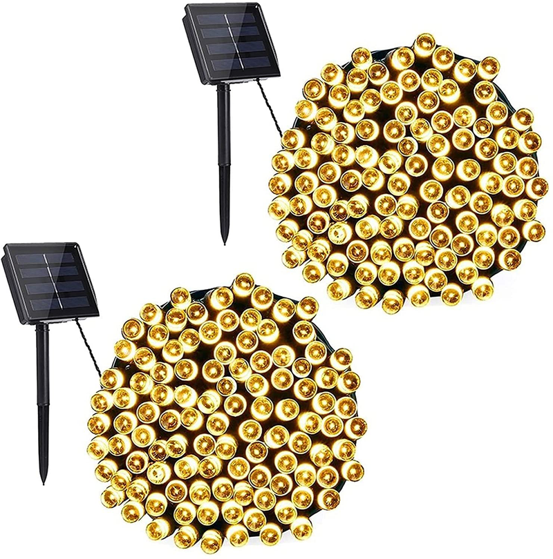 Toodour Solar Christmas Lights, 2 Packs 72ft 200 LED 8 Modes Solar String Lights, Waterproof Solar Outdoor Christmas Lights for Garden, Patio, Fence, Balcony, Christmas Tree Decorations (Multicolor) Home & Garden > Decor > Seasonal & Holiday Decorations& Garden > Decor > Seasonal & Holiday Decorations Toodour Warm White 144ft 