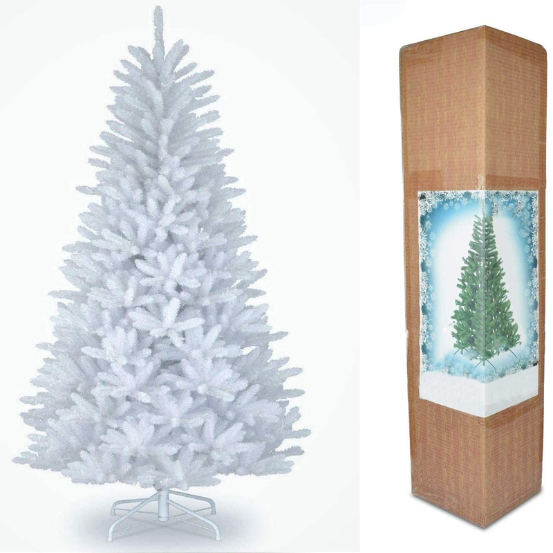 SHATCHI Alaskan Pine Black/Green/White Christmas Bushy Looking Artificial Tree with Metal Stand Xmas Home Décor, 7Ft/210CM Home & Garden > Decor > Seasonal & Holiday Decorations > Christmas Tree Stands Shatchi White 12Ft/360CM 