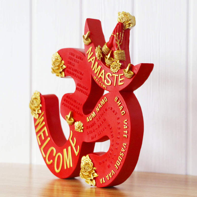 Indian Diwali Gifts Home Decoration - Hindu OM Housewarming Return Gifts India Pooja Item Door Hanging Wall Decor Wedding Party Arts Presents Home & Garden > Decor > Artwork > Sculptures & Statues JJJ Arts   