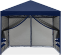 MASTERCANOPY Pop-Up Easy Setup Gazebo with Mosquito Netting Screen Instant Outdoor Shelter (8x8, Black) Home & Garden > Lawn & Garden > Outdoor Living > Outdoor Structures > Canopies & Gazebos MASTERCANOPY Navy Blue 8x8 