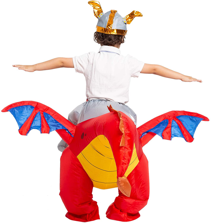 Spooktacular Creations Inflatable Costume Dragon Riding a Fire Dragon Air Blow-up Deluxe Halloween Costume - Child Apparel & Accessories > Costumes & Accessories > Costumes Joyin Inc   