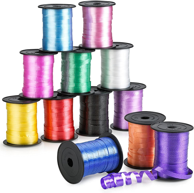 Kicko Curling Ribbon - Colorful Assorted - 12 Pack - for Florist, Flowers, Arts and Crafts, Wrapping, Hair, School, Girls, Etc Arts & Entertainment > Hobbies & Creative Arts > Arts & Crafts > Art & Crafting Materials > Embellishments & Trims > Ribbons & Trim Kicko 12 Pack  