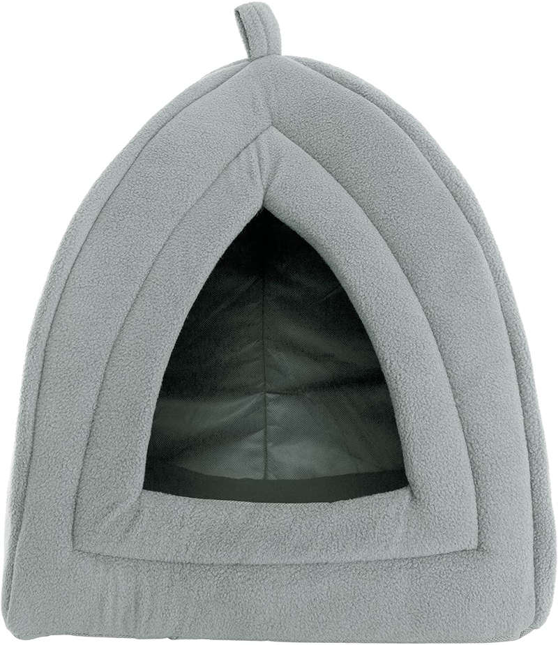 PETMAKER Igloo Pet Bed Collection - Soft Indoor Enclosed Covered Tent/House for Cats, Kittens, and Small Pets with Removable Cushion Pad Animals & Pet Supplies > Pet Supplies > Cat Supplies > Cat Beds PETMAKER Gray  