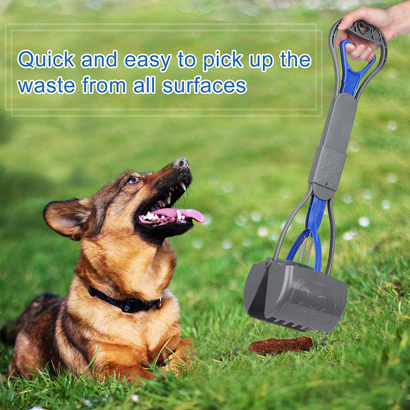 Sunkoon Non-Breakable Pooper Scooper for Dogs, Foldable Portable Dog Pooper Scooper with Long Handle & High Strength Durable Spring, Easy to Use, Pick Up for Grass and Gravel Animals & Pet Supplies > Pet Supplies > Dog Supplies sunkoon   