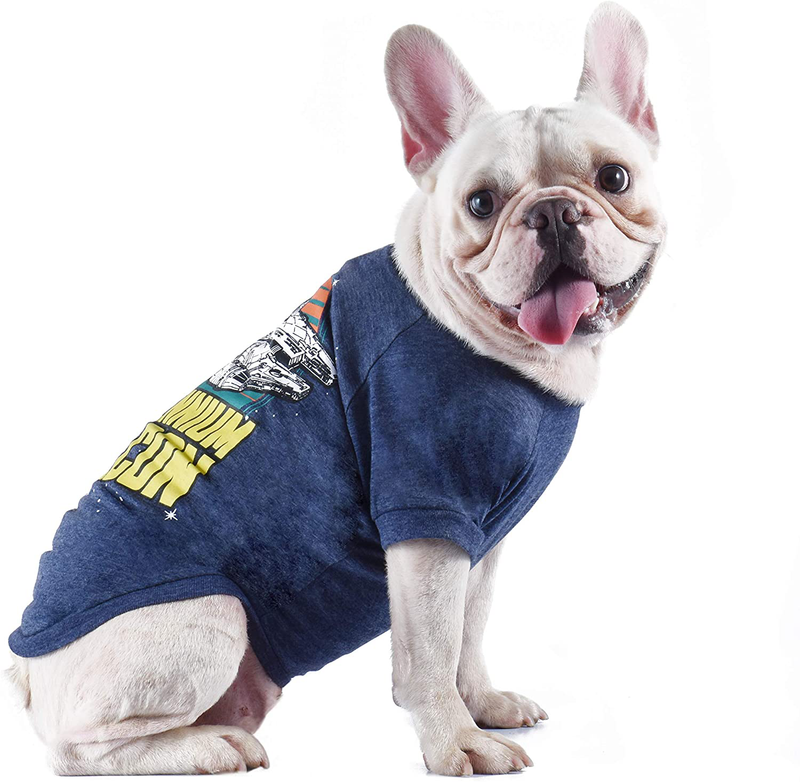 Star Wars for Pets Millennium Falcon Dog Tee, Blue - Star Wars Dog Shirt for All Sized Dogs - Soft Cute and Comfortable Dog Clothing and Apparel, Multiple Sizes Animals & Pet Supplies > Pet Supplies > Cat Supplies > Cat Apparel Marvel   