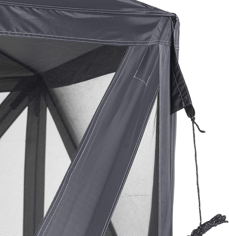 SlumberTrek Flexion Lightweight Outdoor 6 Sided Pop Up Gazebo Canopy Shelter with Mesh Screen Netting, Gray Home & Garden > Lawn & Garden > Outdoor Living > Outdoor Structures > Canopies & Gazebos SlumberTrek   